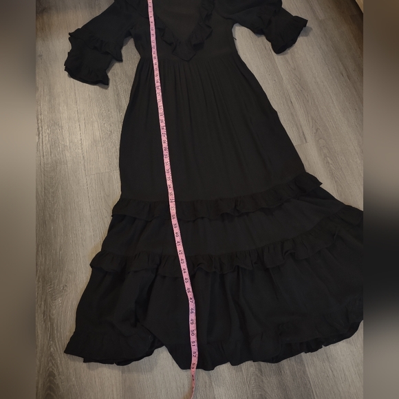 Christy Dawn Bijou Black Imperfect Maxi Ruffle Dress Sz XS - Picture 8 of 14